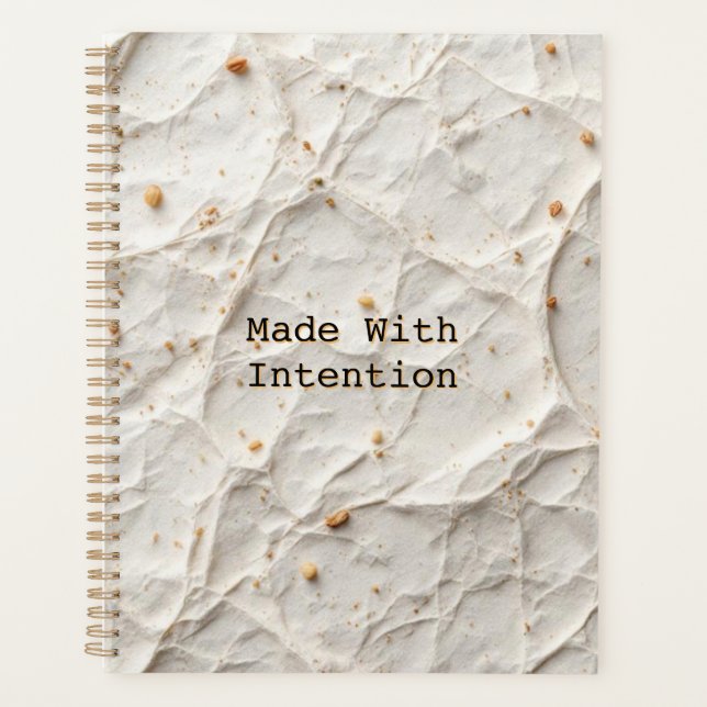 Agenda Recycled Paper Texture | Natural Fiber Design (Frente)