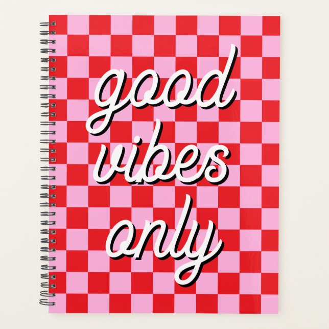 Agenda Red and Light Pink Checkered (Frente)