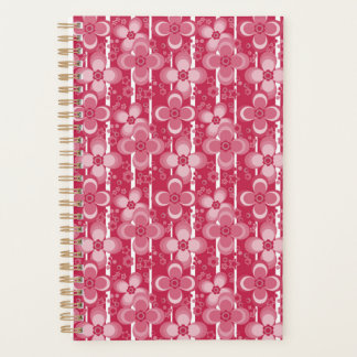 Agenda Red and white floral pattern