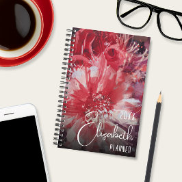 Agenda Red Floral Personalizado