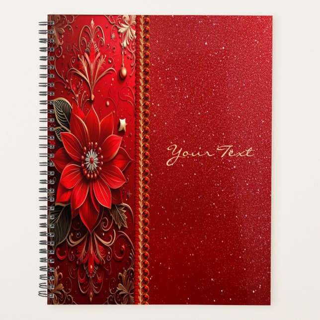 Agenda Red Flower Holiday Planner