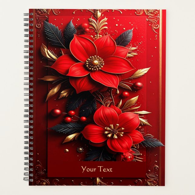 Agenda Red Flowers Holiday (Frente)