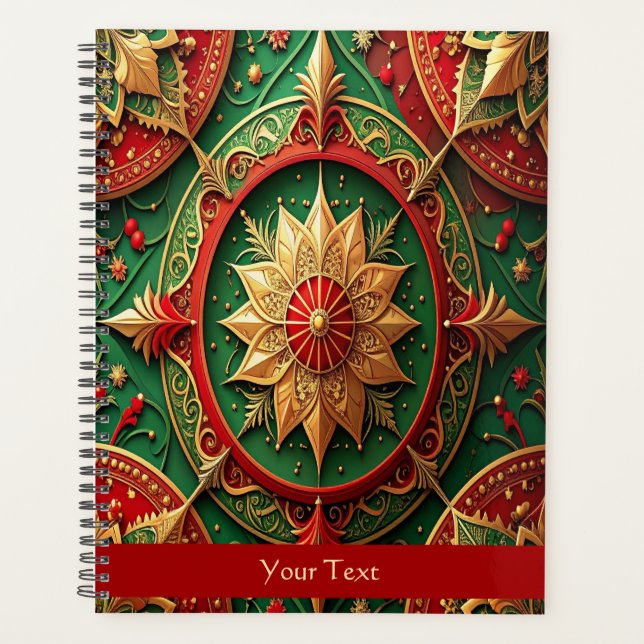 Agenda Red Green Decorative Holiday (Frente)