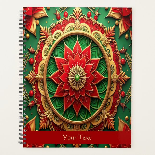 Agenda Red Green Decorative Holiday (Frente)
