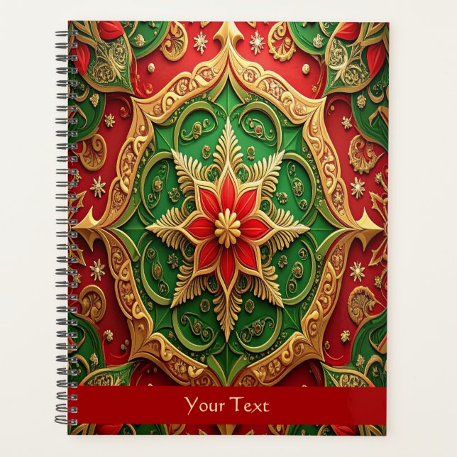 Agenda Red Green Decorative Holiday (Frente)