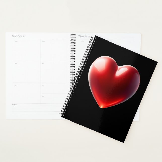 Agenda Red Heart Planner (Exibição)