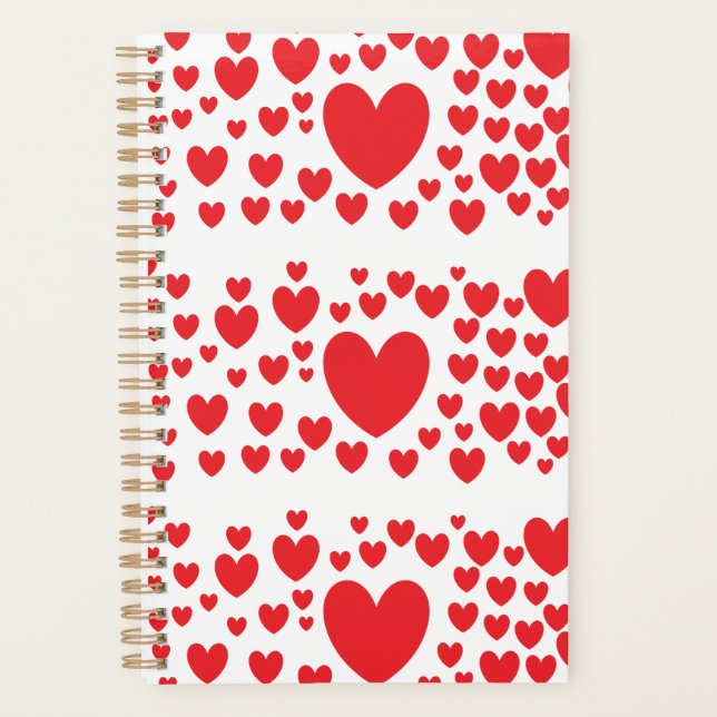 Agenda Red Hearts Planner  (Frente)