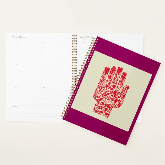 Agenda Red Medical Hand Symbol Healthcare (Criador carregado)