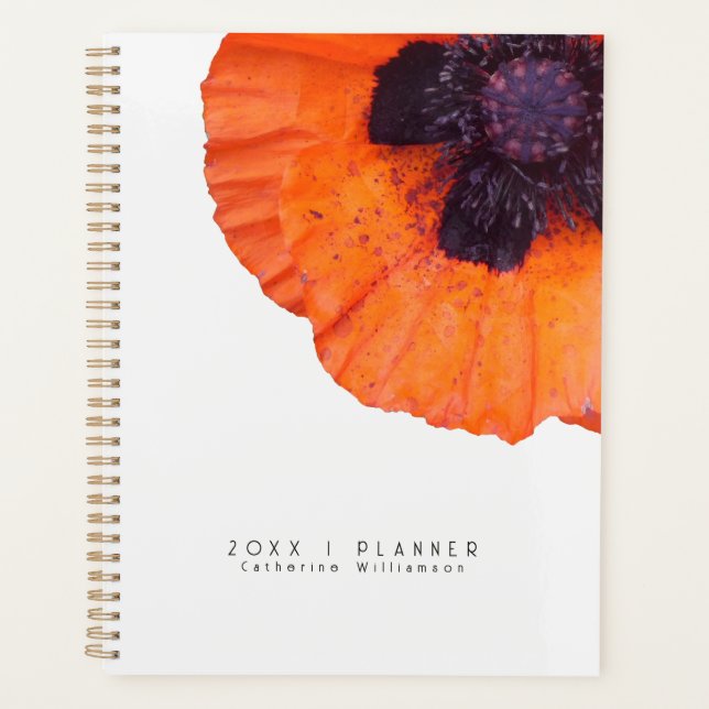 Agenda Red Orange Poppy Personalised 2026 (Frente)
