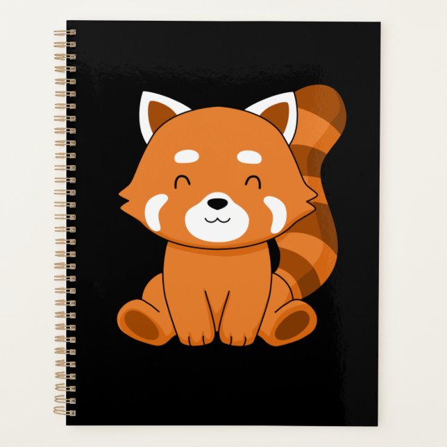 Agenda Red Panda Gift Kids Mulheres Kawaii Red Panda (Frente)