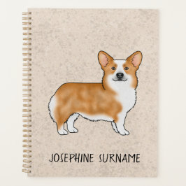 Agenda Red Pembroke Welsh Corgi Dog Com Nome Personalizad