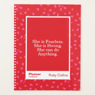 Agenda Red/Pink Floral Block Quote | Fully Customizable