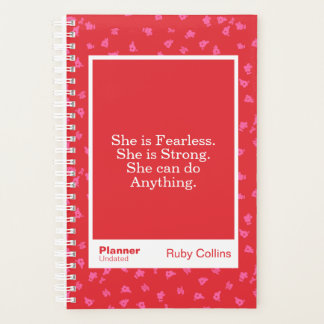 Agenda Red/Pink Floral Block Quote | Fully Customizable