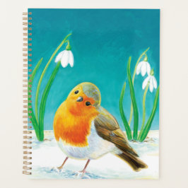 Agenda Red Robin Early Primavera Snowdrops Ilustração