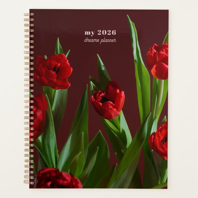 Agenda Red Tulip Dreams Planner (Frente)