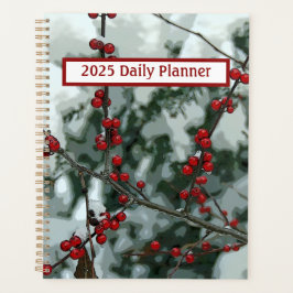 Agenda Red Winter Berries Daily Planner