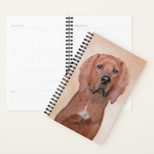 Agenda Redbone Coonhound Painting - Arte De Cachorro Orig