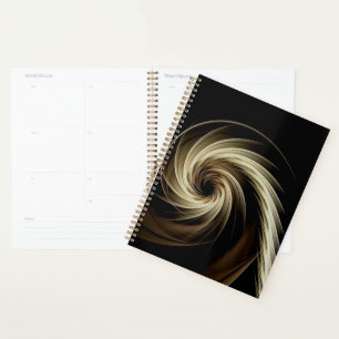 Agenda Redemoinho Dourado Sobre Preto