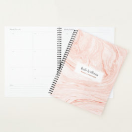 Agenda Redemoinhos de mármore dourado-rosado
