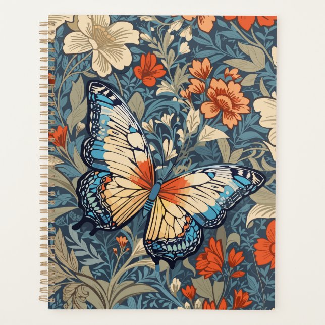 Agenda Regal Butterfly Amidst William Morris Floral (Frente)