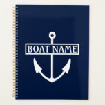 Agenda Registro do Capitão do Nome do Barco<br><div class="desc">A âncora do nome do barco captura log ou livro de hóspedes.</div>