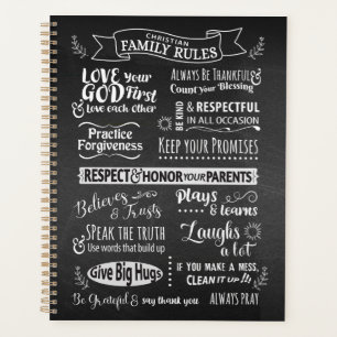 Agenda Regras da família - valores cristãos para viver ju