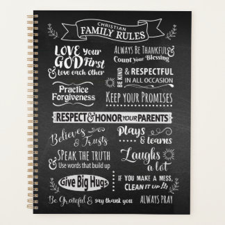 Agenda Regras da família - valores cristãos para viver ju
