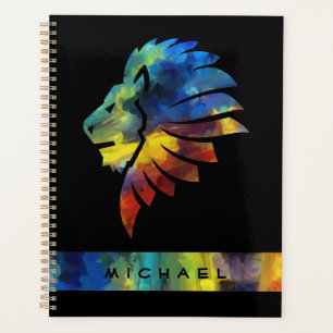 Agenda Rei da selva, nome de aquarela monograma
