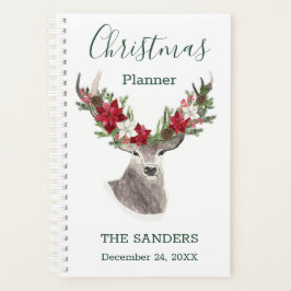 Agenda Reindeer, Poinsettia Planner de Natal