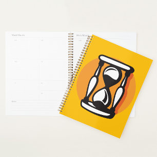 Agenda Relógio de Areia Retro Minimalista Tempo