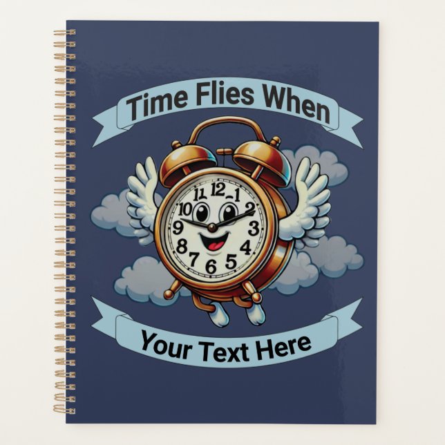 Agenda Relógio de Voo Personalizável "Quando" (Frente)