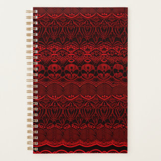 Agenda Renda Vermelha Deco