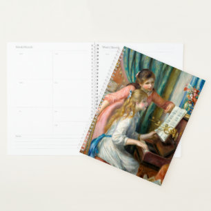 Agenda Renoir Duas Meninas ao Piano Impressão Música Arte