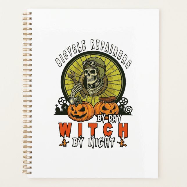 Agenda Reparadores de Bicicletas Caveira de Bruxa Chave d (Frente)