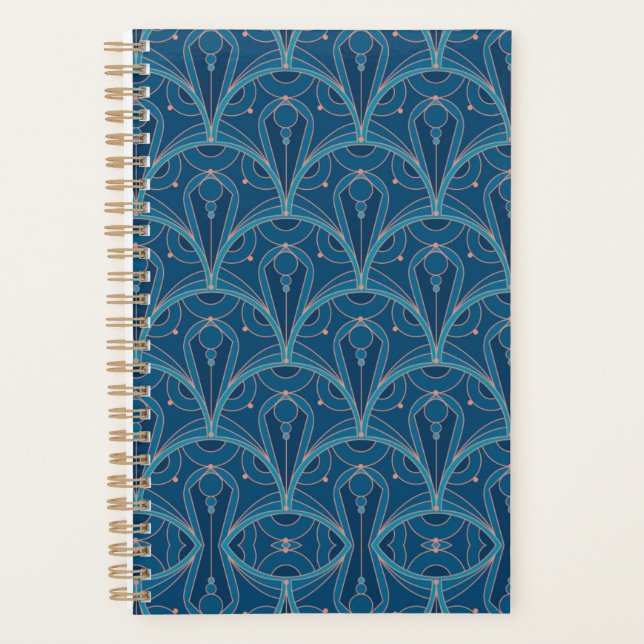 Agenda Repeating geometric Art Deco pattern (Frente)