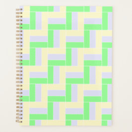 Agenda Retângulos de Pastel Linhas Brancas Padrão