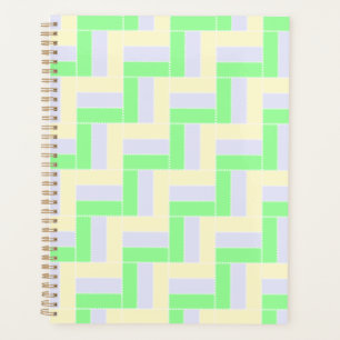 Agenda Retângulos de Pastel Linhas Brancas Padrão