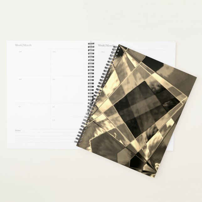 Agenda Retângulos inclinados em tons de madeira ou bege? (Exibição)