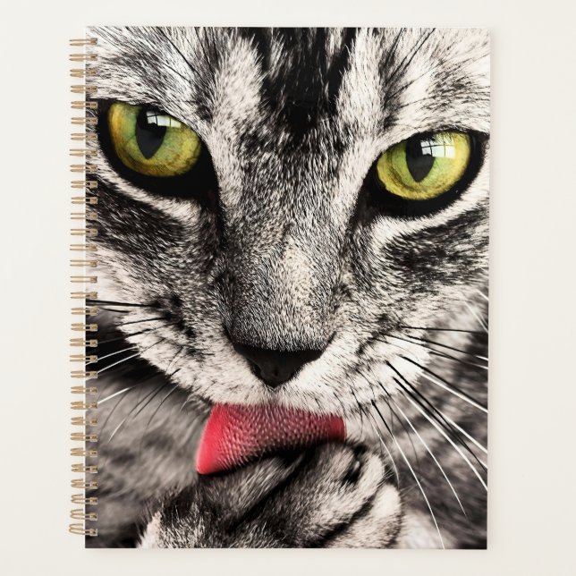 Agenda Retrato de Pet Animal Cat (Frente)
