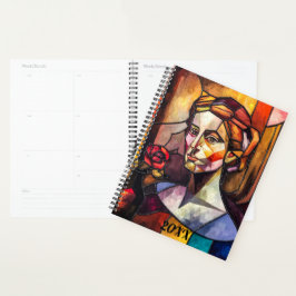 Agenda Retrato de Vidro abstrato