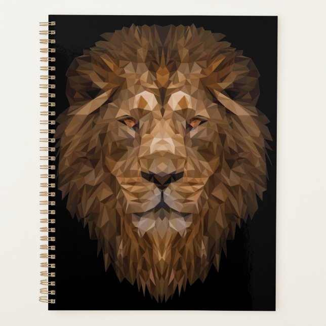 Agenda Retrato Geométrico Lion (Frente)