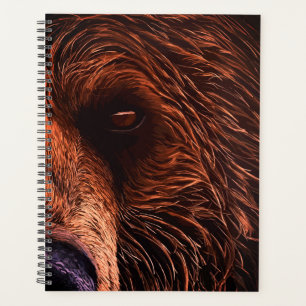 Agenda Retrato Majestoso de Urso – Arte de Animal Selvage