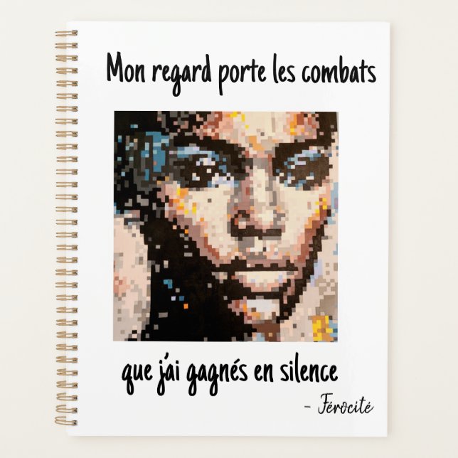 Agenda Retrato pixelizado poderoso (Frente)
