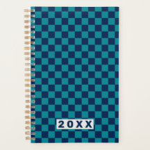 Retro Azul Xadrez Teal 2026
