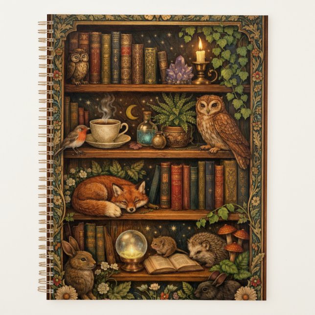 Agenda Retro book lover woodland animals (Frente)