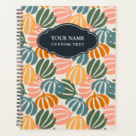 AGENDA RETRO COLORIDO DEIXA BOTÂNICA BRANCA<br><div class="desc">Groovy inspirou ondas digitais em uma elegante paleta de terra quente de laranja amarelo,  rosa,  azul empoeirado e verde sobre um fundo creme. Legal,  feminino e elegante,  disponível em muitos produtos. Para obter ajuda ou solicitação personalizada,  entre em contato comigo em citronelladesign@gmail.com</div>