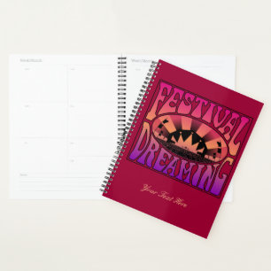 Agenda Retro de Sonhos de Festival Raspberry-Apricot-Plum