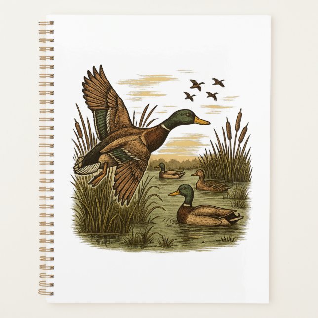 Agenda Retro-Flying-Mallard-Duck-Hunting (Frente)