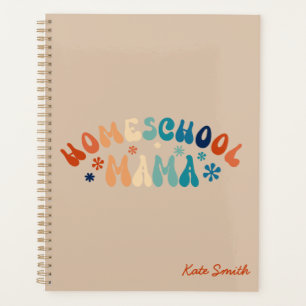 Agenda Retro Homeschool Mãe Personalizada