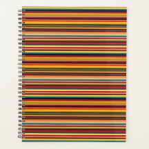 Retro Multicolour Stripe Modern Vintage Planner